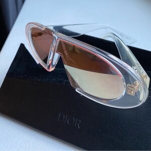 Dior -  Vintage Acetate Oblique Oval Sunglasses